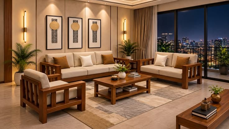 Luxury Solid Teak Living Suite