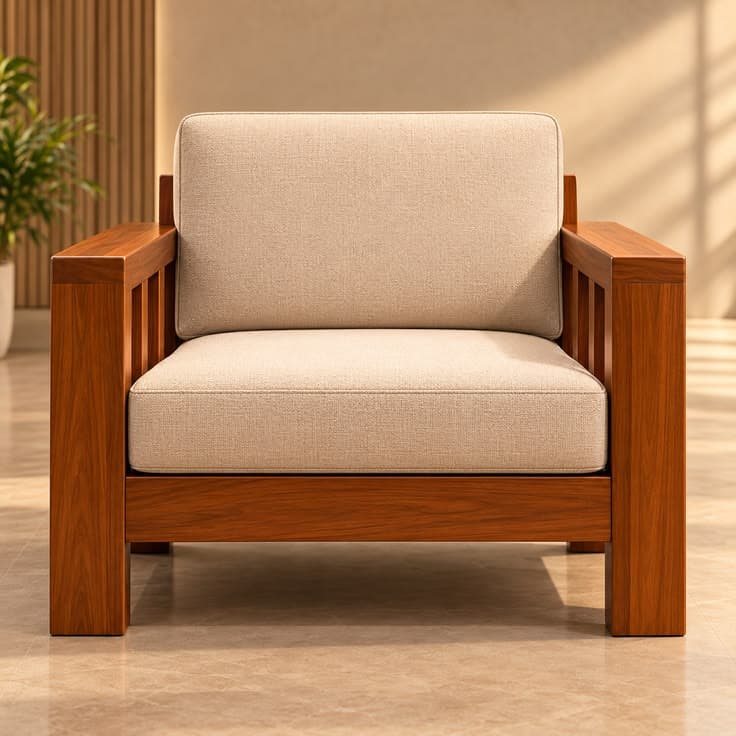 Nara Solid Teak Armchair