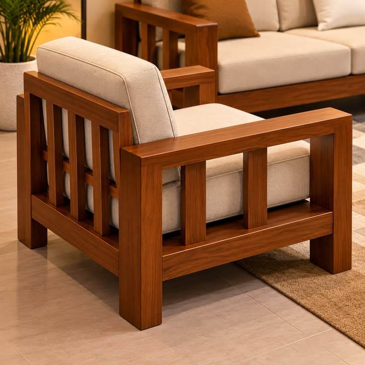 Nara Solid Teak Armchair thumbnail 2