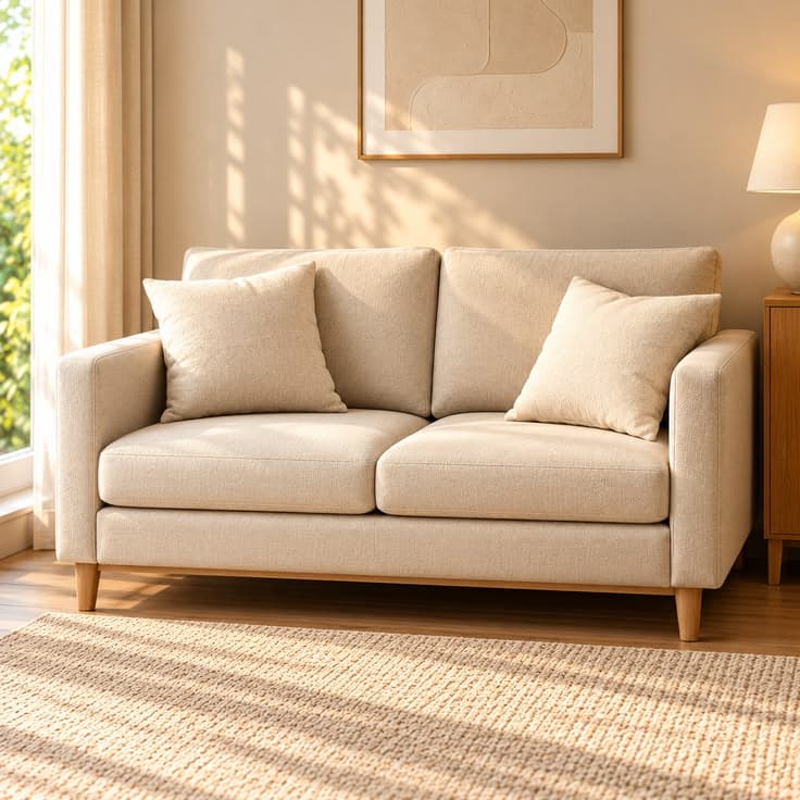 Kanso Two-Seater Fabric Loveseat